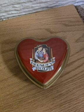 Vintage Hershey's Chocolate Heart-Shaped Collectible Tin
